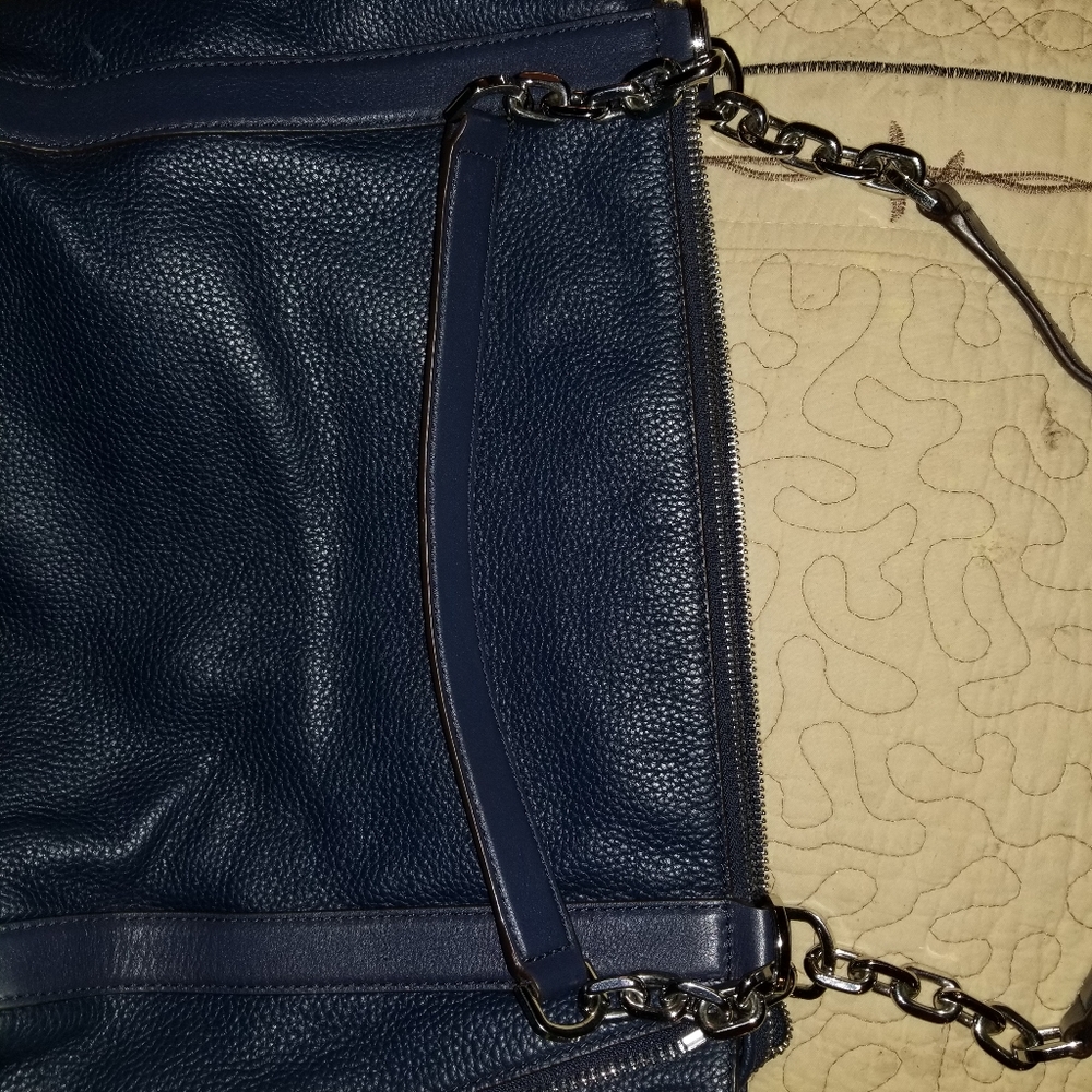 Mk purse with matching leather wallet.  Blue
